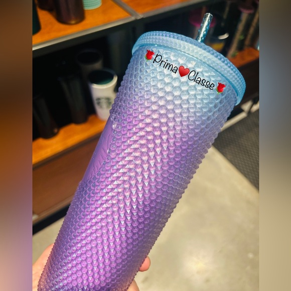 Starbucks Periwinkle Ombre Soft Touch Studded Bling Cup Tumbler 24oz Winter 2024 - Picture 4 of 15